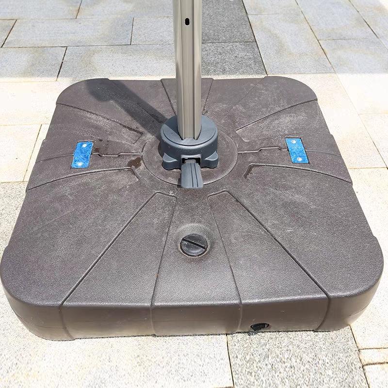 Patio Umbrella Stand Parasol Base 15KG Square Black,Water and Sand Filled, Up to 100kg - Parasol